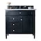 James Martin Vanities Brittany 36in Single Vanity, Black Onyx w/ 3 CM Arctic Fall Solid Surface Top 650-V36-BKO-3AF - alternate 1